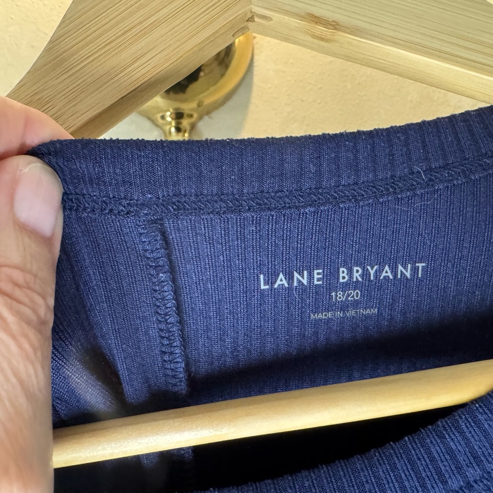 Lane Bryant Deep Navy Ribbed Tank Top - Picture 3 of 4